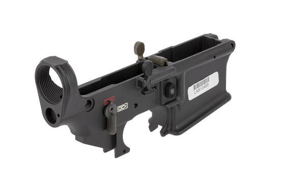 The LMT MARS-l AR-15 stripped lower receiver is forged from 7075 aluminum and hardcoat anodized